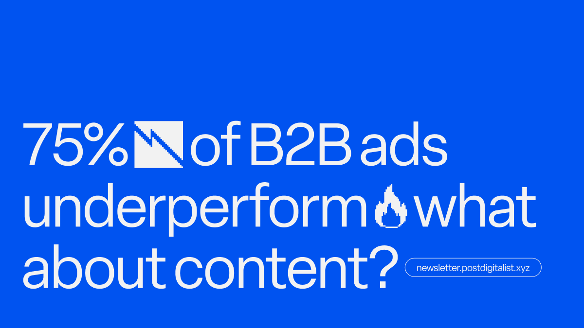 75% of B2B ads are a waste of money - what about content?